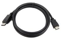 Laidas Gembird Cablexpert 4K DisplayPort to HDMI CC-DP-HDMI-3M DisplayPort 1.2 Male (vyriška), HDMI 2.0 Male (vyriška), 3 m, juoda sp.