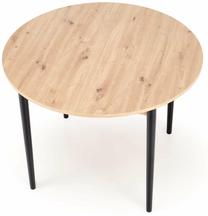 Stalas išskleidžiamas Pivot, ąžuolo/juoda, 102 - 142 cm x 102 cm x 75 cm