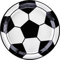 Vienkartinės lėkštės Party Deco Football 45289, Ø 18 cm, 6 vnt.