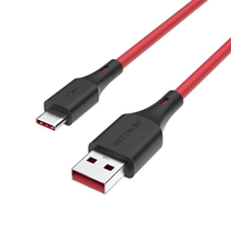 Laidas BlitzWolf BW-TC19 Type-C, USB/USB-C, 90 cm, juoda sp./raudona sp., 40 W