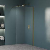 Dušo sienelė Magnifity Gardena Walk-In, 110 cm x 200 cm, skaidri sp./aukso sp./skaidrus