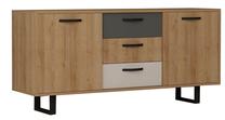 Komoda Kalune Design Leader 550ARN1308, antracito sp./ąžuolo sp./balta sp., 75 cm x 160 cm x 42.3 cm