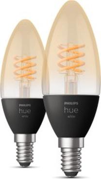 Lemputė Philips Hue Hue Kaitrinė, E14, 2100 °K, E14, 4.5 W, 300 lm, 2 vnt.