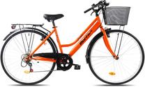 Dviratis miesto Bottari Pisa, 28 ", 28" rėmas, oranžinė sp., su krepšeliu