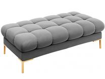 Pufas Micadoni Home Mamaia Velvet, aukso sp./pilka sp., 133 cm x 62 cm x 41 cm
