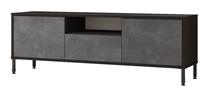 ТВ стол Kalune Design LV2 - RL, серебристый цв./черный цв., 140 см x 35.5 см x 46.4 см