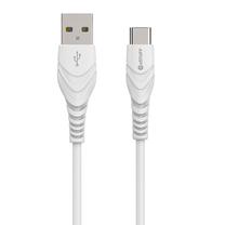 Kabelis Estuff USB - USB-C, USB/USB-C, 200 cm, balta sp.
