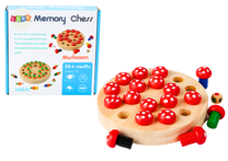 Atminties (memo) žaidimas Memory Chess Mushroom