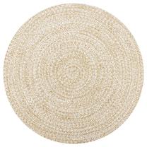 Paklājs VLX Handmade Jute 133722, balts krās./brūna krās., 90 cm x 90 cm