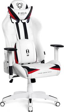 Игровой стул Diablo Chairs X-Ray King Size XL, 50 x 58 x 132 - 139 см, белый цв.