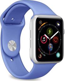 Dirželis Puro, ICON Apple Watch 42/44 mm (S/M & M/L), žydra sp.