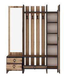 Prieškambario spinta Kalune Design Last Mirror 505CRL1211, ruda sp., 33.1 cm x 136.7 cm x 180 cm