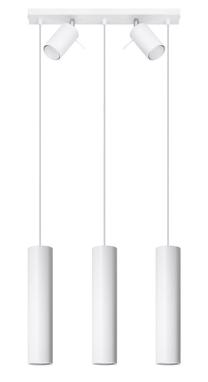 Valgusti rippuv Sollux Ring 3 SL.1098, GU10, 5 x 40 W, valge v. / valge v.