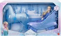 Кукла с аксессуарами Mattel Frozen Elsa & Nokk Adventure Carriage JBG56, 28 см, синий цв.
