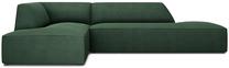 Kampinė sofa Micadoni Home Ruby Modular 4 Seats, žalia sp., kairinė, 273 x 180 cm x 69 cm