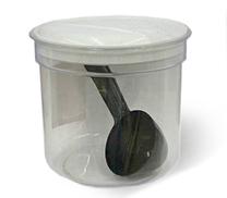 Lielapjoma produktu konteiners Curver 1396/R009620, 1 l, caurspīdīga krās./balta krās.