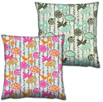 Декоративная подушка Mioli Decor Set, зеленый цв./розовый цв./многоцветный, 43 см x 43 см, 2 шт.