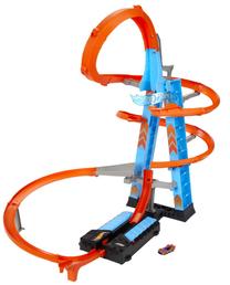 Автомобильная трасса Mattel Hot Wheels Hot Wheels Sky Crash Tower GJM76, синий цв./oранжевый цв.