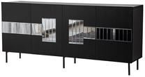 Komoda Kalune Design Paris, juoda sp./pilka sp., 80 cm x 40 cm x 180 cm