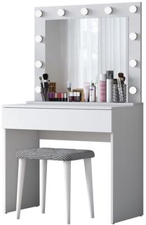 Kosmetinis staliukas Kalune Design BJ121, balta sp., 148.6 cm x 45 cm x 90 cm