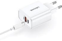Telefono įkroviklis Usams, USB Type C/USB/AC/DC