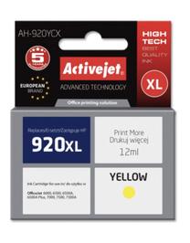 Rašalinio spausdintuvo kasetė ActiveJet Premium AH-920YCX, geltona sp., 12 ml