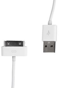 Laidas Whitenergy Apple 30pin, USB 2.0 A male, 0.3 m