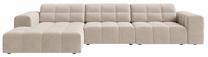 Kampinė sofa Cosmopolitan Design Chicago Venus 2927, šviesiai smėlinė, kairinė, 167 x 294 cm x 78 cm