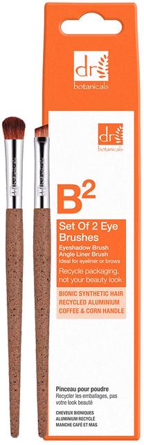 Dekoratīvās kosmētikas otu komplekts Dr. Botanicals Eye Brushes 1636-24234, 2 gab., brūna krās.