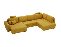 Kampinė sofa - lova Polak Meble Apis, geltona sp., 355 x 210 cm x 100 cm