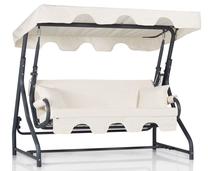 Lauko sūpynės Kalune Design Olea 3 561CLR1728, kreminė sp., 110 cm x 200 cm x 165 cm