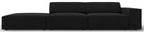 Sofa Micadoni Home Jodie Structured 3 Seats, juoda sp., kairinė, 262 x 102 cm x 70 cm