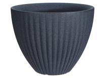 Puķu pods Loto 078457, plastmasa, 39 cm x 39 cm, Ø 39 cm, tumši pelēka krās.