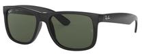 Спортивные солнцезащитные очки Ray-Ban Justin Classic RB4165 601/71, 51 мм, черный цв./зеленый цв.