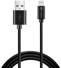 Kabelis Sandberg USB - Lightning 441-39 USB, Lightning, 1 m, melna krās.