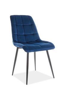 Valgomojo kėdė Chic Velvet, mėlyna sp., 50 cm x 43 cm x 88 cm