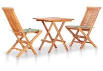 Lauko baldų komplektas VLX 3 Piece Bistro Set, ruda sp., 2 vietų