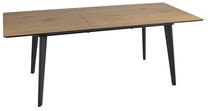 Valgomojo stalas išskleidžiamas Rene, juoda sp./medžio sp., 160 - 200 cm x 90 cm x 75 cm