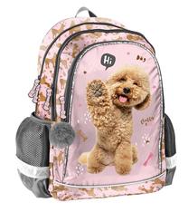 Skolas mugursoma Paso Poodle PP24PU-081, rozā krās., 15 cm x 38 cm x 29 cm