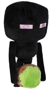 Mīkstā rotaļlieta Jinx Minecraft Happy Explorer Enderman, melna krās., 20 cm
