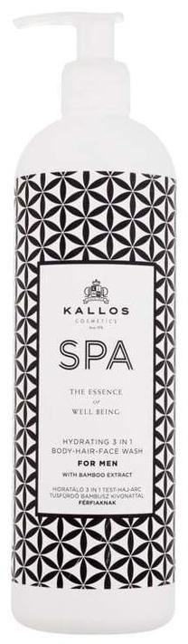 Dušas želeja un šampūns Kallos SPA For Men Hydrating 3 in 1, 500 ml