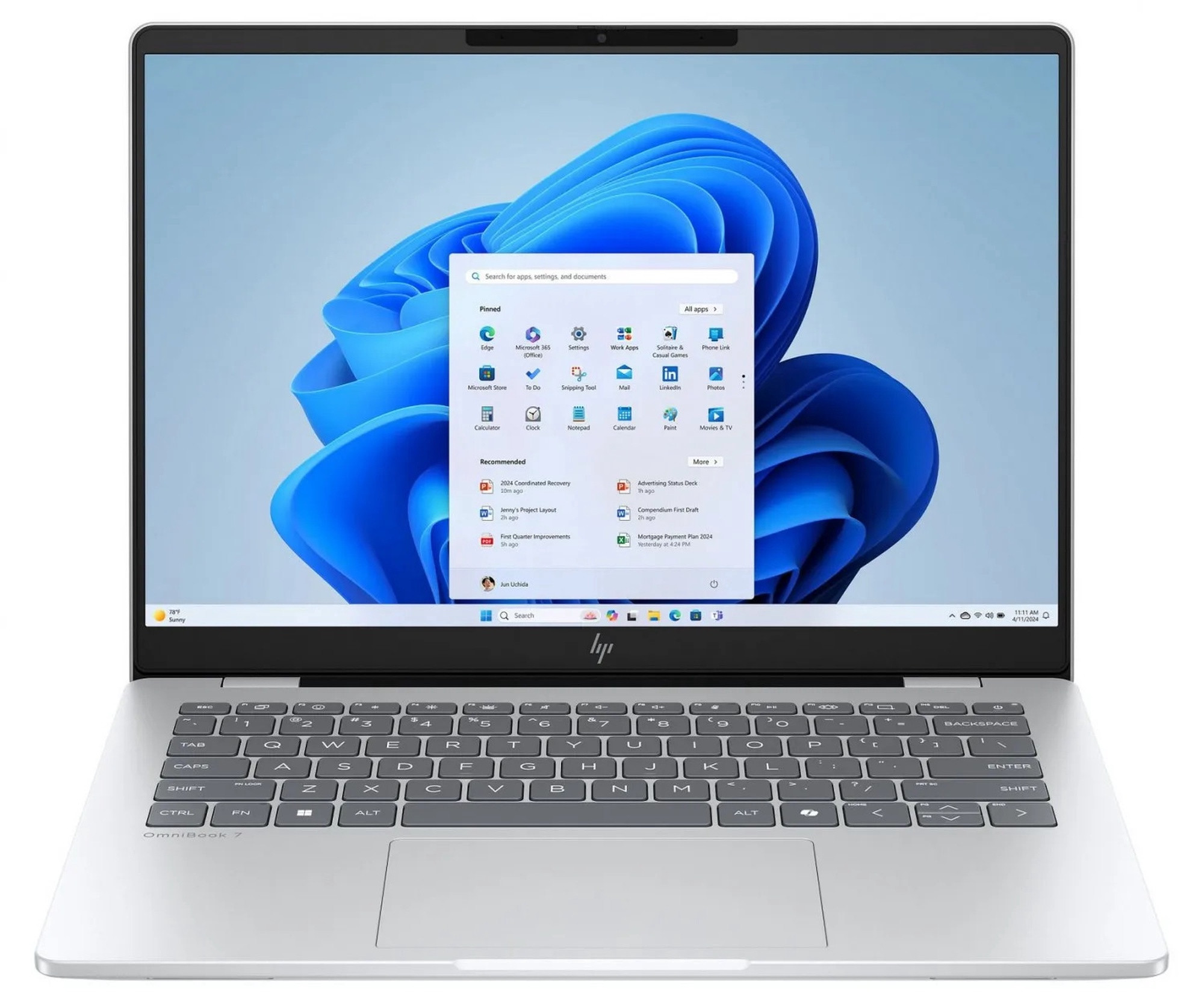 Nešiojamas kompiuteris HP OmniBook 7 AI 16-ay0221nw C3CA0EA, Intel Core 5 225H, 16 GB, 1 TB, 16 ", Intel Arc Graphics, sidabro sp., EN, Windows 11 home