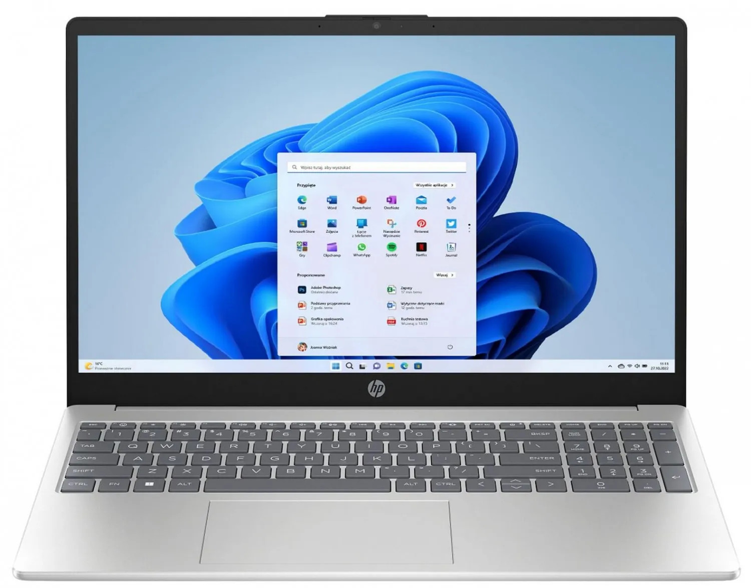Nešiojamas kompiuteris HP 15 fd0217nw C1LS9EA, Intel Core i3-N305, 8 GB, 512 GB, 15.6 ", Intel UHD Graphics, sidabro sp., EN, Windows 11 home