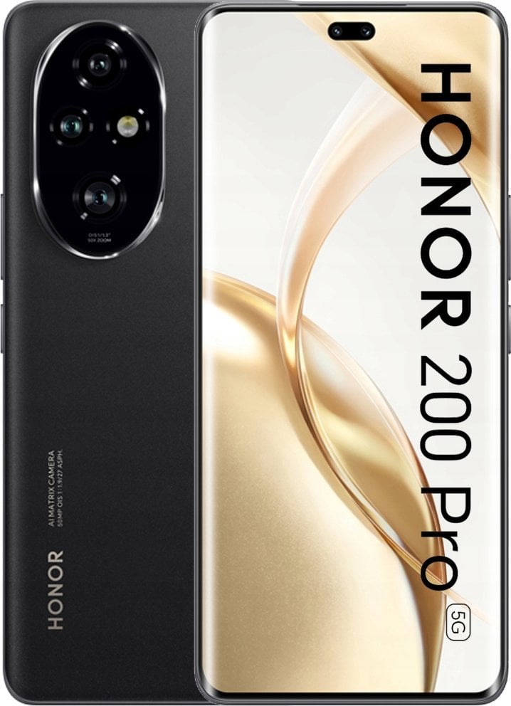 Mobilusis telefonas Honor 200 Pro, 512 GB, juoda sp.