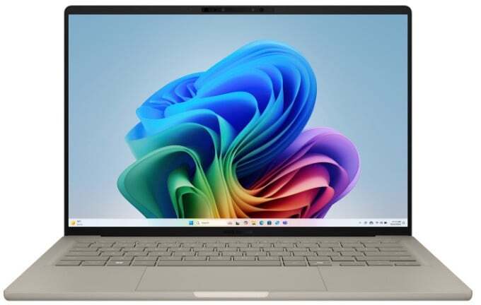 Nešiojamas kompiuteris Asus Zenbook A14 (UX3407QA), X1-26-100, 16 GB, 512 GB, 14 ", Qualcomm® Adreno™ GPU, ruda sp., EN, Windows