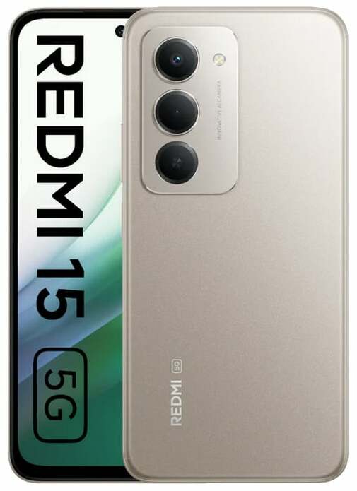 Mobilusis telefonas Xiaomi Redmi 15 5G, 128 GB, pilka sp.
