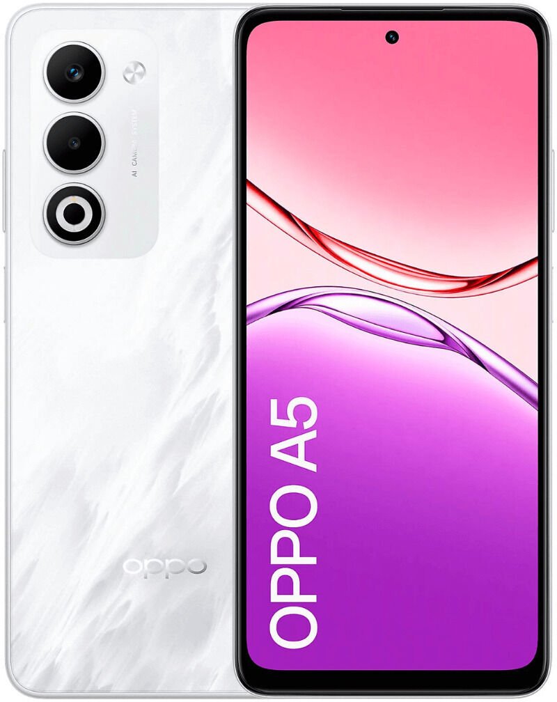 Mobilusis telefonas Oppo A5 4G, 128 GB, balta sp.