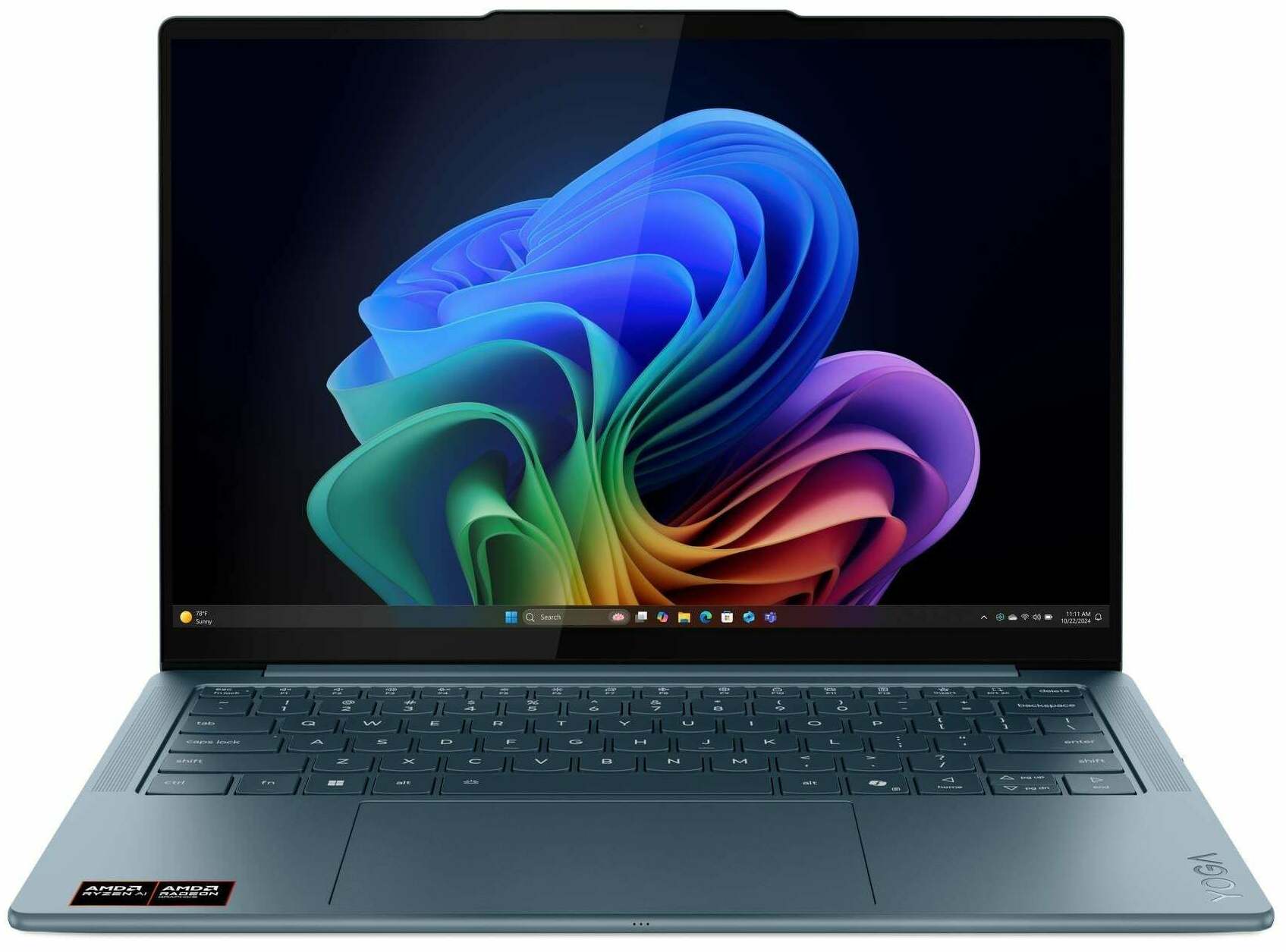 Nešiojamas kompiuteris Lenovo Yoga Slim 7 14AKP10 83JY009XNT, AMD Ryzen AI 5 - 330, 16 GB, 512 GB, 14 ", AMD Radeon 820M Graphics, žydra sp., EN, Windows 11 home