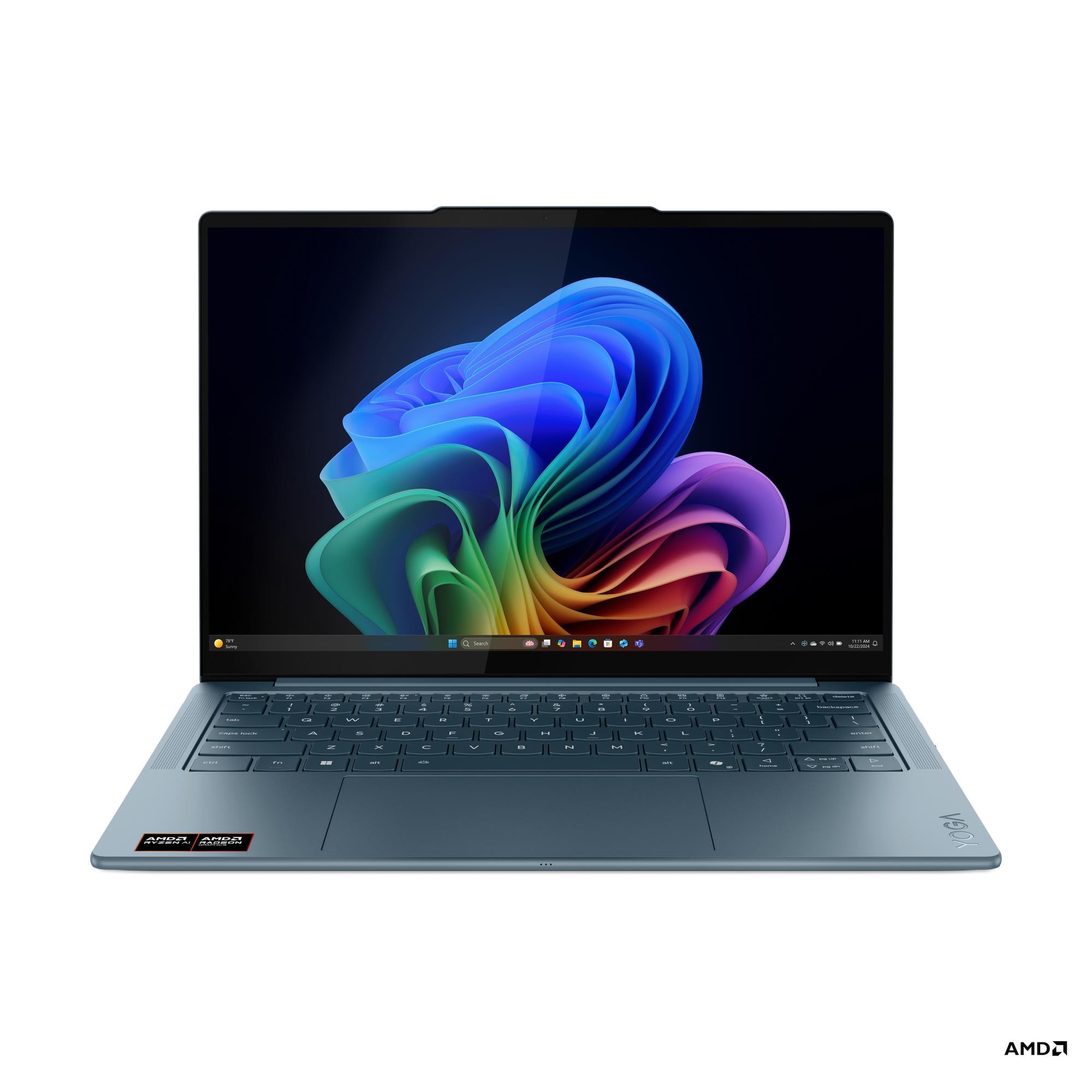 Nešiojamas kompiuteris Lenovo Yoga Slim 7 14AKP10 83JY00A8NT, AMD Ryzen AI 7 - 350, 16 GB, 512 GB, 14 ", AMD Radeon 860M, žydra sp., EN, Windows 11 home