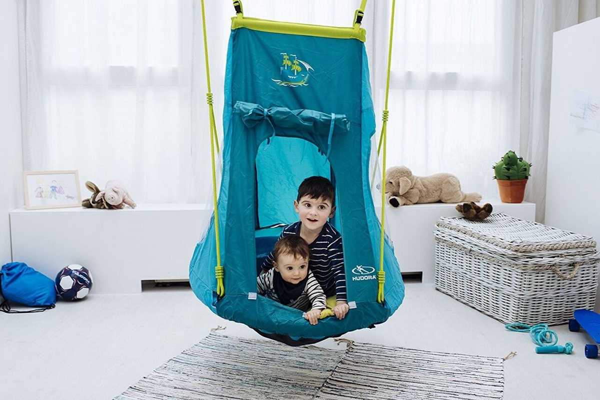 Ligzdas šūpoles Hudora Pirate 72152, 90 cm, zila krās.